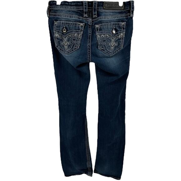 Rock Revival Sundee Mid Rise Bootcut Jeans Stretch Acid Wash Blue 29"x35" - Picture 2 of 8